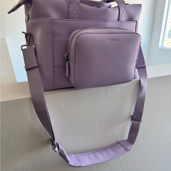 Monos Handbags - LE Monos Purple Icing Duffle + Metro Folio